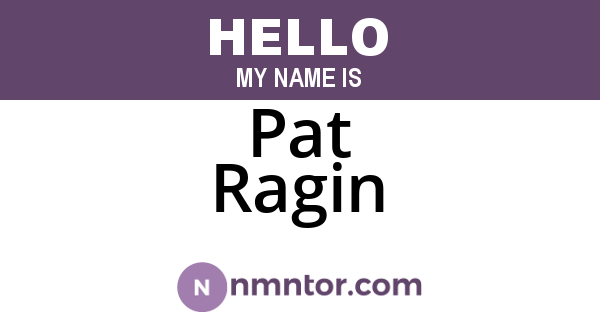 Pat Ragin