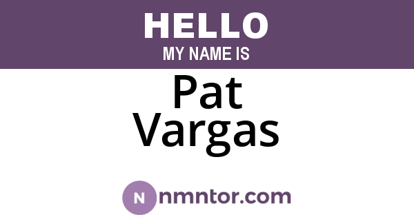 Pat Vargas