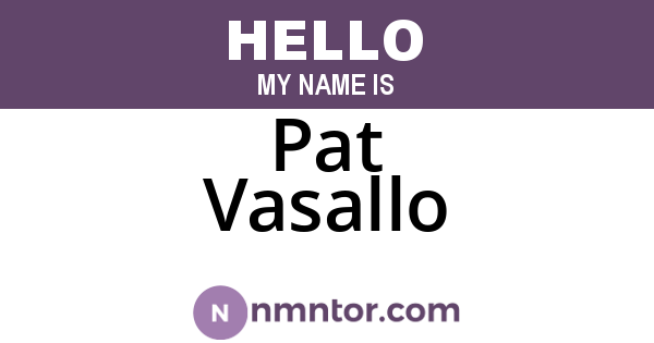 Pat Vasallo