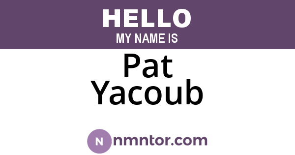 Pat Yacoub