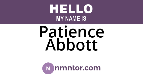 Patience Abbott