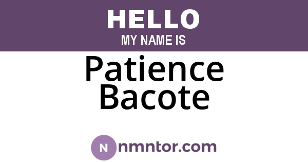 Patience Bacote