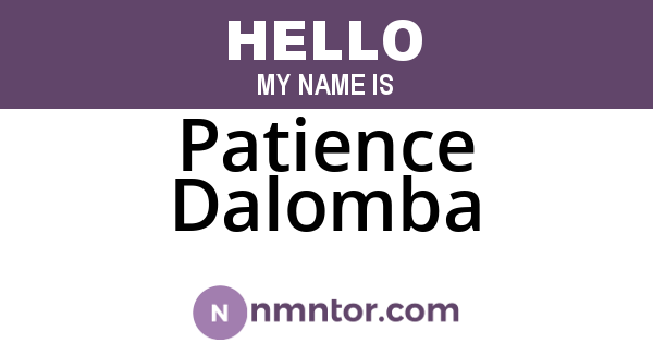 Patience Dalomba
