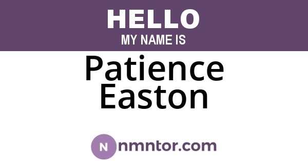 Patience Easton