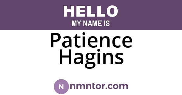 Patience Hagins