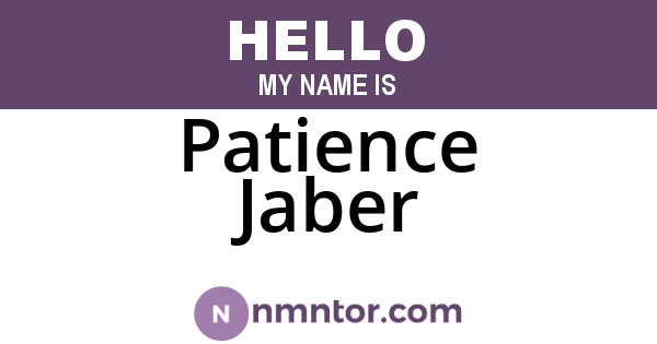 Patience Jaber