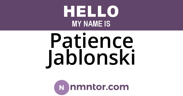 Patience Jablonski