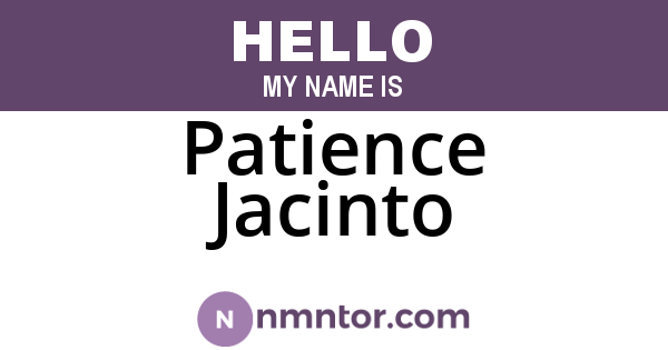 Patience Jacinto