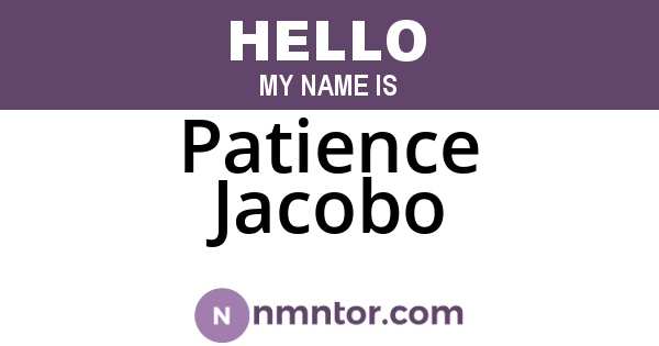 Patience Jacobo