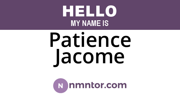 Patience Jacome