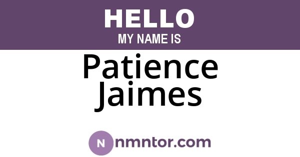 Patience Jaimes