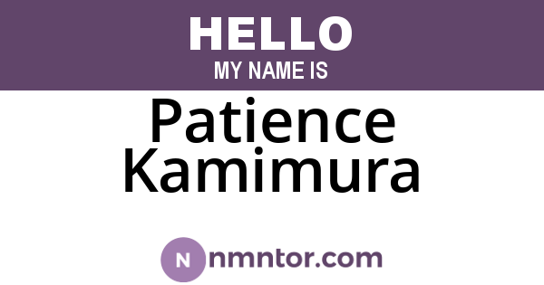 Patience Kamimura