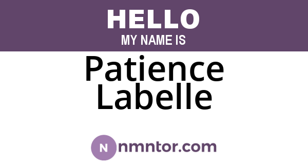 Patience Labelle