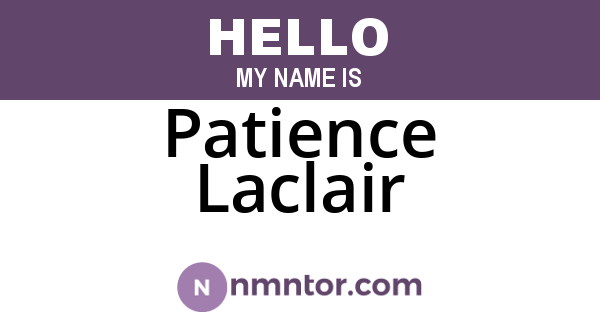 Patience Laclair