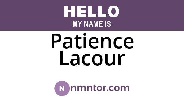 Patience Lacour