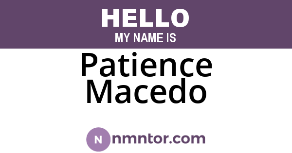 Patience Macedo