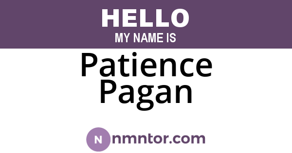 Patience Pagan