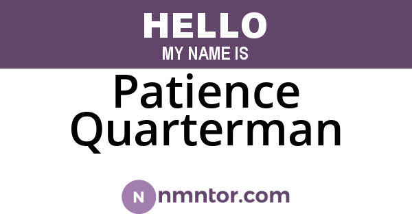 Patience Quarterman