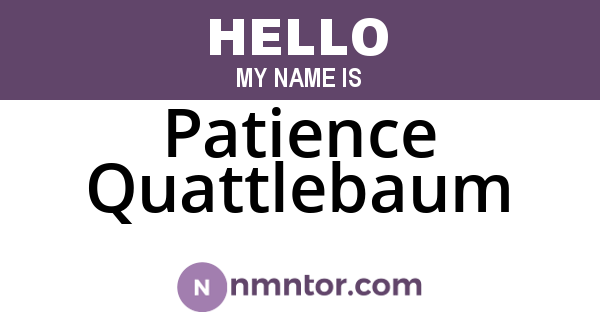 Patience Quattlebaum