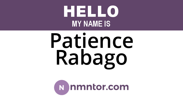 Patience Rabago