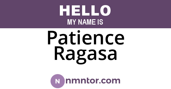 Patience Ragasa