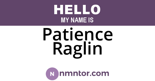 Patience Raglin