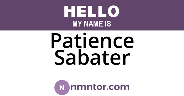 Patience Sabater