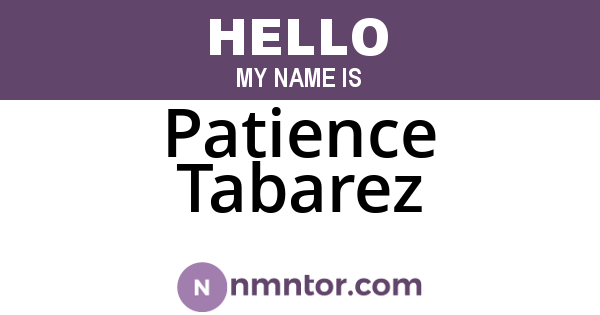 Patience Tabarez
