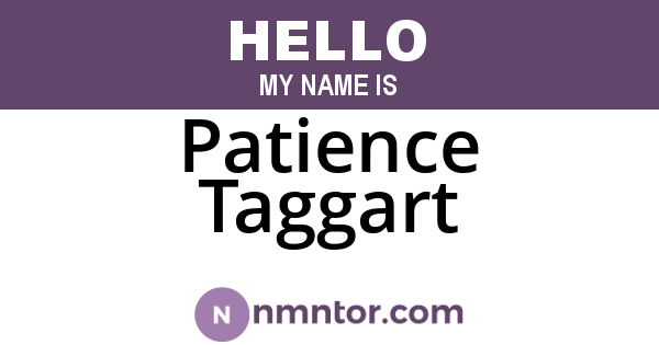 Patience Taggart