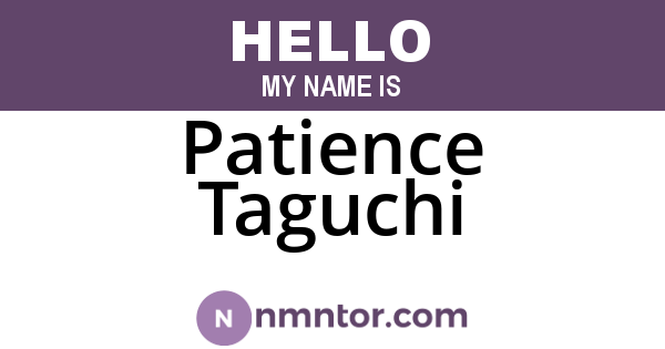 Patience Taguchi