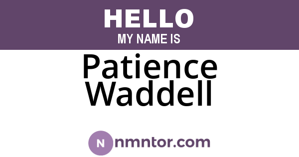 Patience Waddell