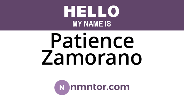 Patience Zamorano