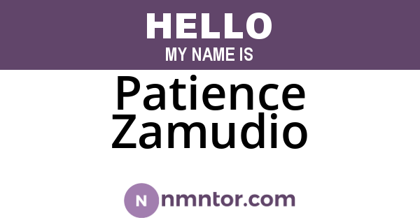 Patience Zamudio