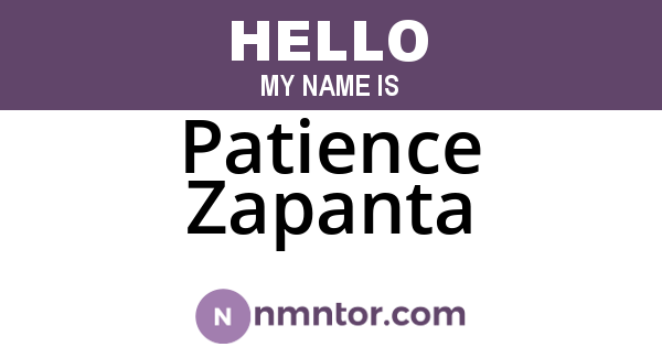 Patience Zapanta