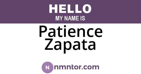 Patience Zapata