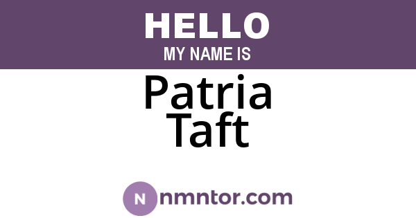Patria Taft