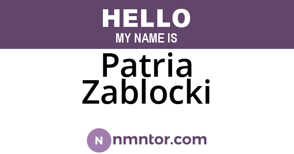 Patria Zablocki