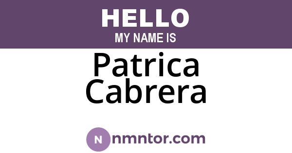 Patrica Cabrera