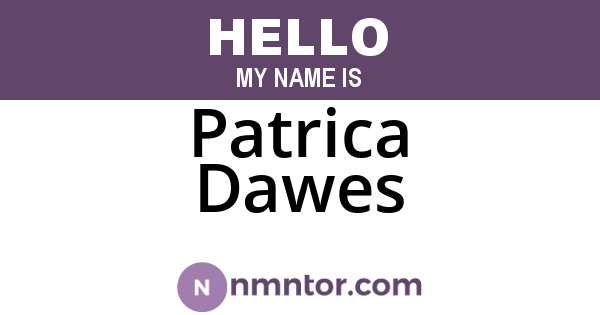 Patrica Dawes