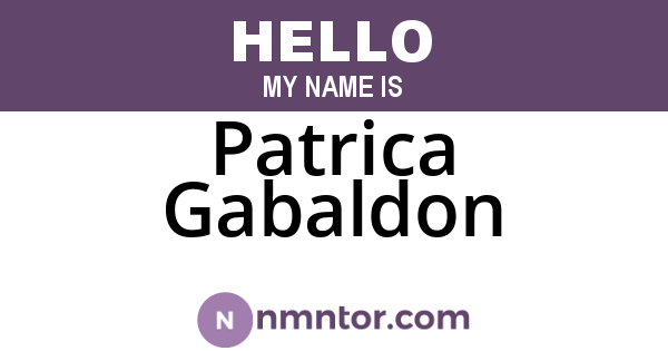 Patrica Gabaldon