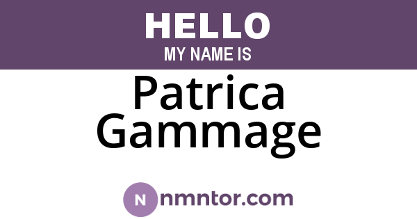 Patrica Gammage