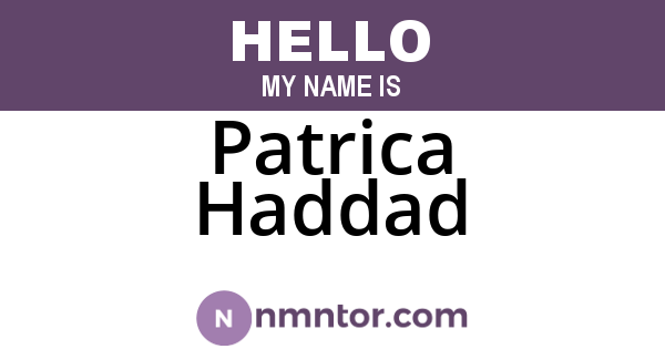 Patrica Haddad