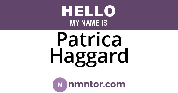 Patrica Haggard