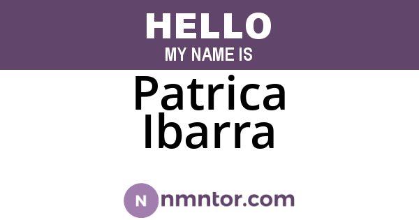 Patrica Ibarra