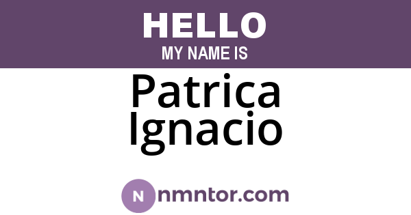 Patrica Ignacio