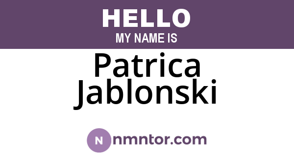 Patrica Jablonski