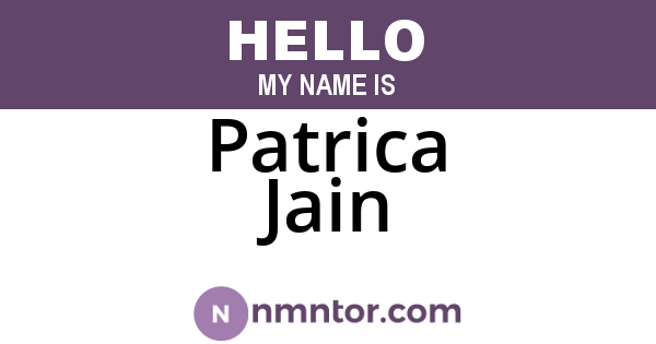 Patrica Jain