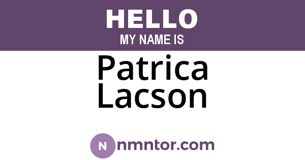 Patrica Lacson