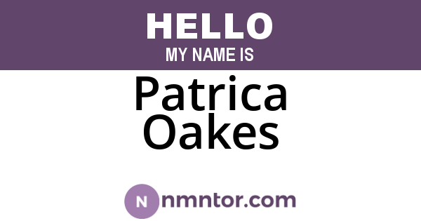 Patrica Oakes