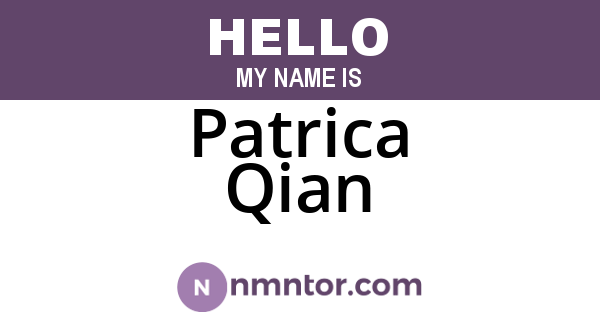 Patrica Qian